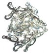 25 14mm Self Closing Silver Plated Clasps